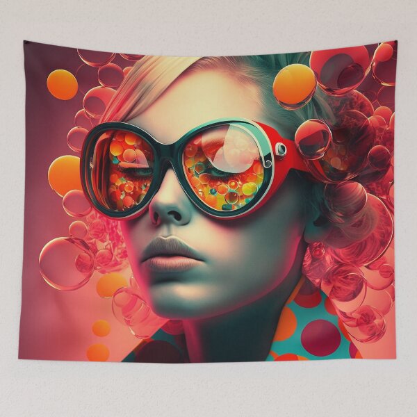 Item preview, Woman Wearing Goggles, Pop Art, Wall Art designed and sold by BySpinny.