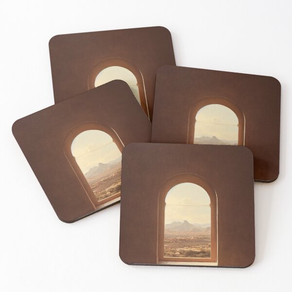 Item preview, Beige Spanish Interior with Mountain View Painting designed and sold by bryanchvzz.