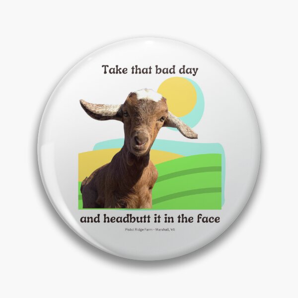 Item preview, Bad Day Headbutts | Cute Goats | Funny Goats | Goat Puns designed and sold by PistolRidgeFarm.