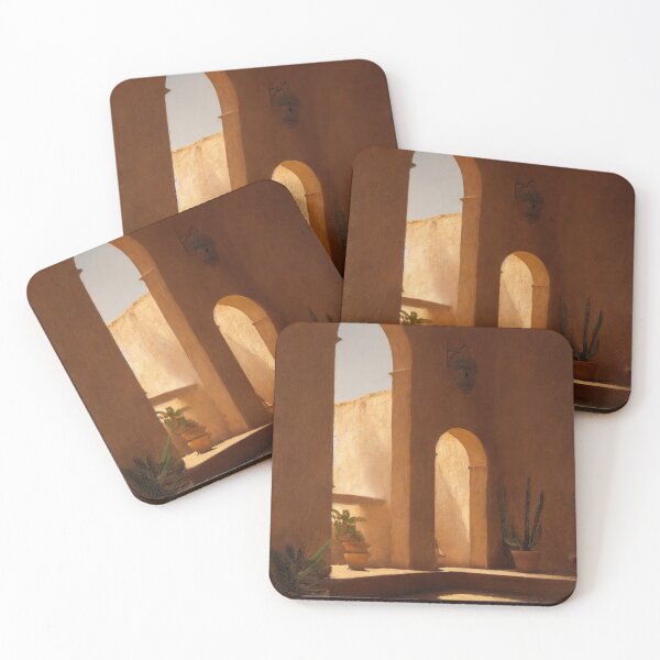 Item preview, Southwest Spanish Home at Golden Hour with Arch Doorways designed and sold by bryanchvzz.