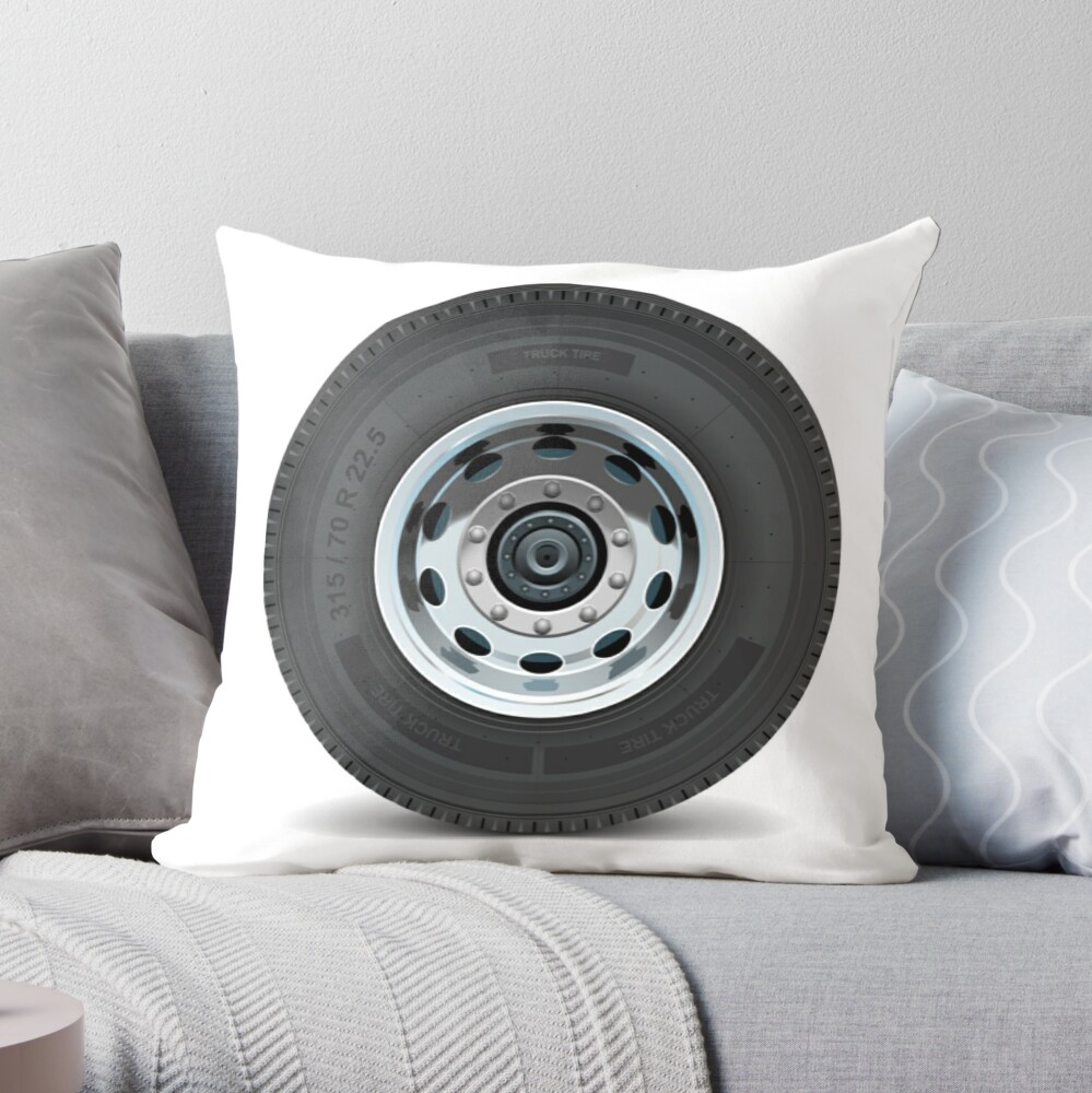 Truck Tire Throw Pillow for Sale by motorworld