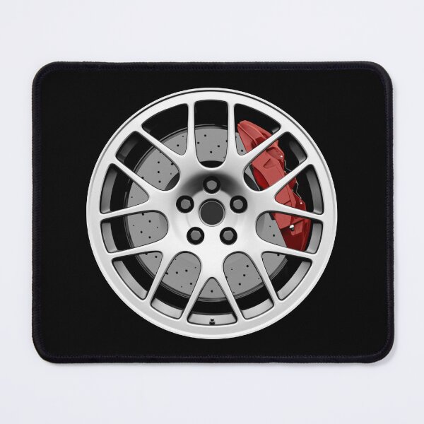 Item preview, Silver German racing wheel with red caliper designed and sold by ApexFibers.