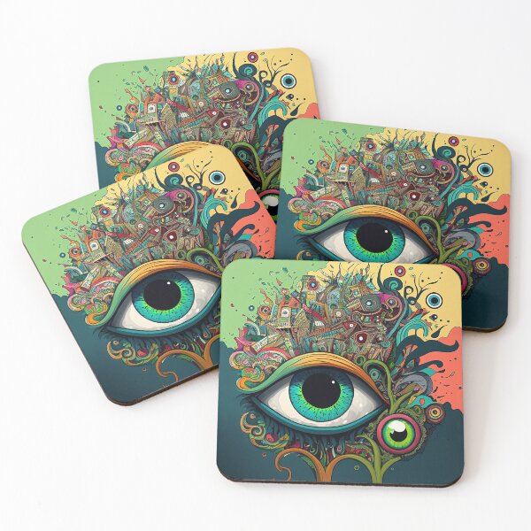 Item preview, Funky House Decor Wall Art - Eyeball Abstract Artwork designed and sold by BySpinny.