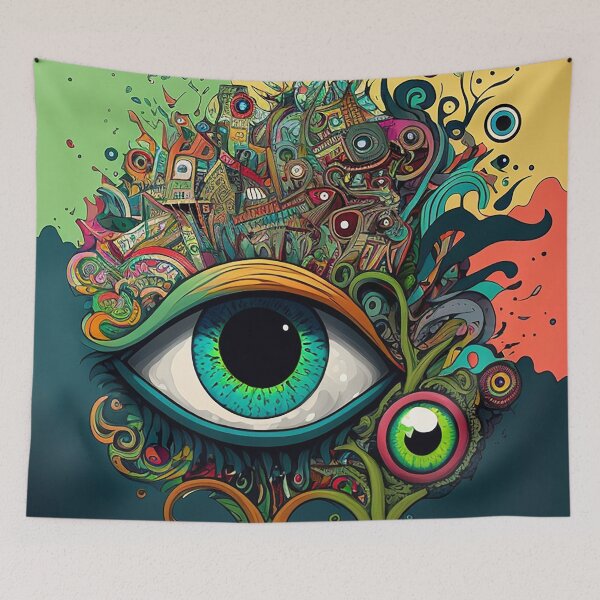 Item preview, Funky House Decor Wall Art - Eyeball Abstract Artwork designed and sold by BySpinny.