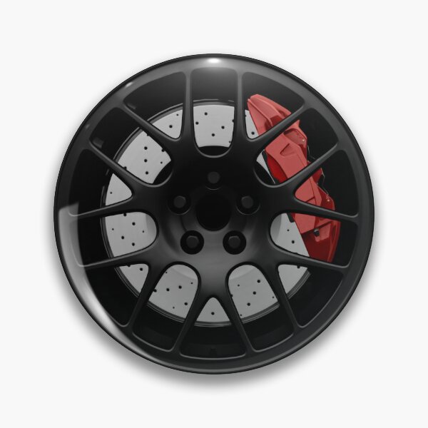 Item preview, Black German racing wheel with red caliper designed and sold by ApexFibers.