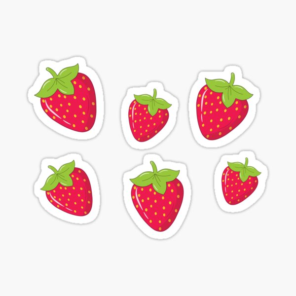 Strawberries Sticker Set For Strawberry Days Sticker For Sale By Redakhatib Redbubble 5732