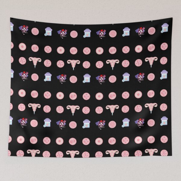 Item preview, Embryo transfer for fertility treatment pattern of blastocyst icons designed and sold by Lady-Frost.