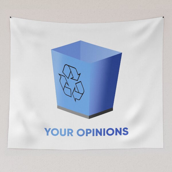 Item preview, Your opinions trash can  designed and sold by One Express.