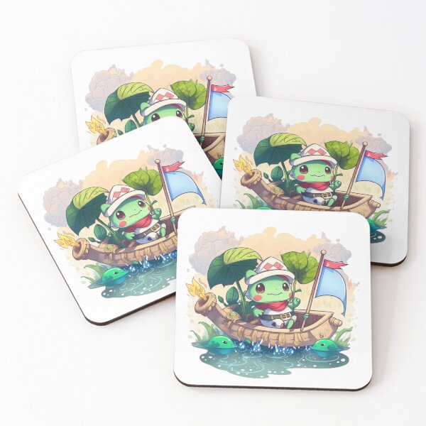 Item preview, Froggy Rowing Adventure designed and sold by Cute Critters Stickers.