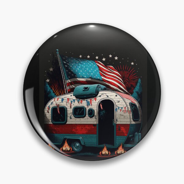 Item preview, Patriotic Campers American Flag designed and sold by druckfun.