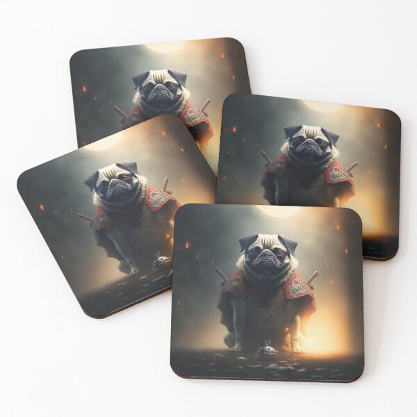 Item preview, Cool Samurai Pug #5 designed and sold by Artistic Pandas.