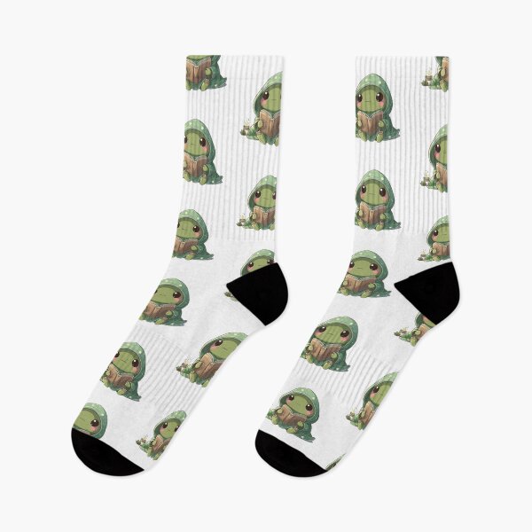 Artikelvorschau, Gemütlicher Lesefrosch-Aufkleber entworfen und verkauft von Cute Critters Stickers.