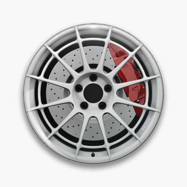 Item preview, White JDM lightweight racing wheel with red caliper designed and sold by ApexFibers.