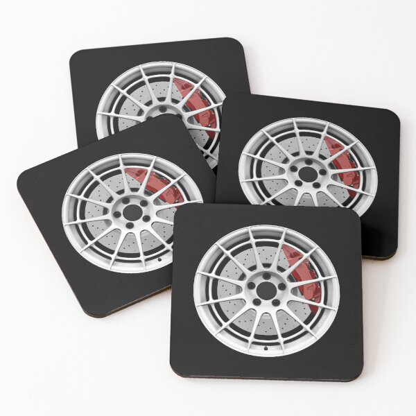 Item preview, White JDM lightweight racing wheel with red caliper designed and sold by ApexFibers.