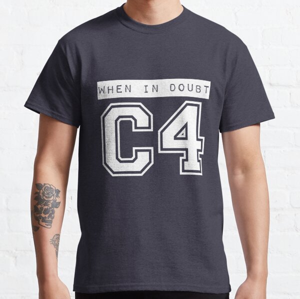 C4 T-shirt Blue Vintage Hip Hop Jersey 90s Hip-hop 