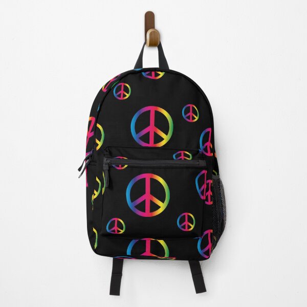Item preview, Peace symbol pattern in bright colors hippie style 60s designed and sold by Martapp.