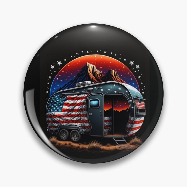 Item preview, Patriotic Campers American Flag designed and sold by druckfun.