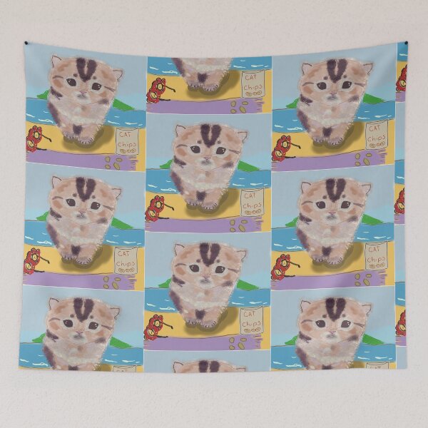 Item preview, Cute kitten at the beach designed and sold by Jacinta hunt.