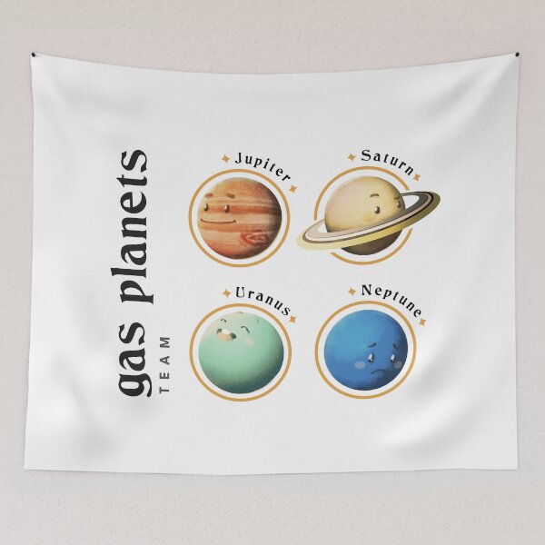 Item preview, Gas Planets of Solar System names Pack cute kawaii - learn astronomy gift designed and sold by celestevolta.