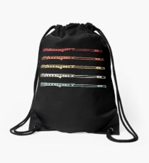 Retro 70er Jahre Flöten | Spielmannszug Rucksackbeutel