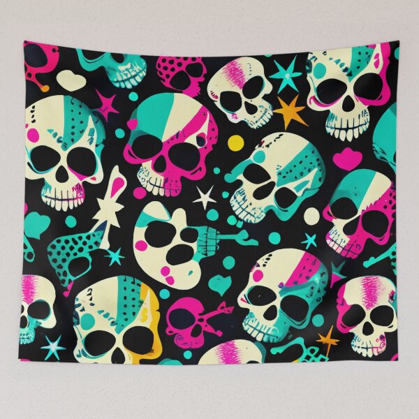 Item preview, Glam Rock Skulls designed and sold by ArtMadeByAI.