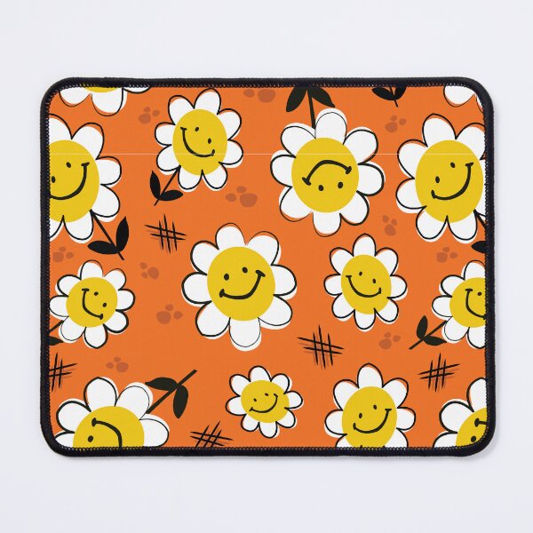 Item preview, Retro Groovy Smile Daisy Happy Smiley Face Orange Hippie  designed and sold by GypsyGoonDesign.