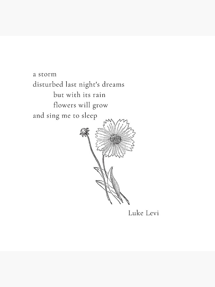 Levi Sale will | Poster Redbubble Luke flowers (poem)\