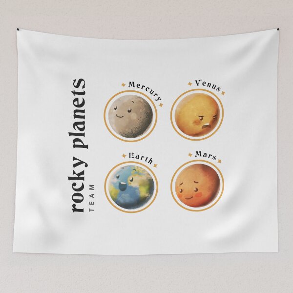 Item preview, Rocky Planets of Solar System names Pack cute kawaii - learn astronomy gift designed and sold by celestevolta.