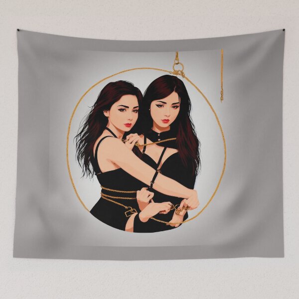 Item preview, Two lesbians in love in bondage. designed and sold by BDSMlovers.