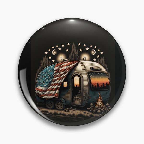 Item preview, Patriotic Campers American Flag designed and sold by druckfun.