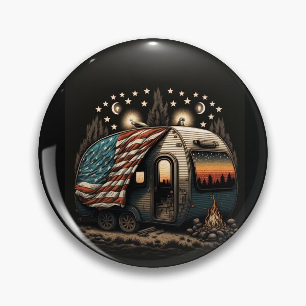 Item preview, Patriotic Campers American Flag designed and sold by druckfun.