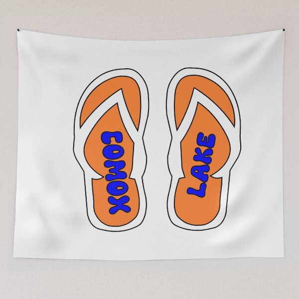 Item preview, Comox Lake Flip Flop Sandals Beach Summer designed and sold by HatzicTshirts.