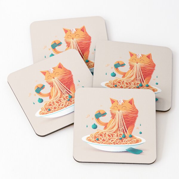 Item preview, " Cat eats spaghetti " designed and sold by Mykhailov.