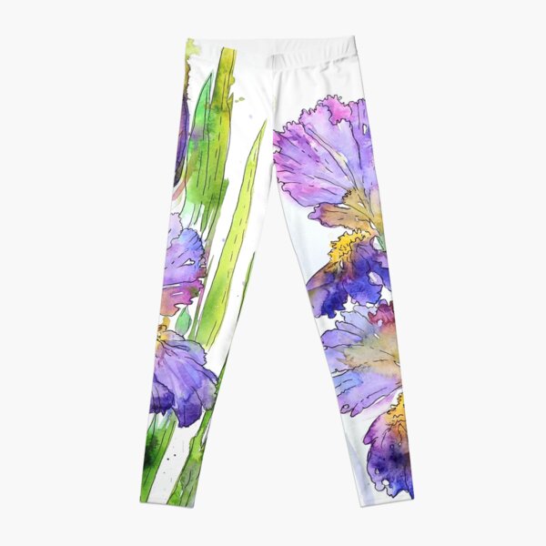 Purple Light Watercolor Painting Leggings