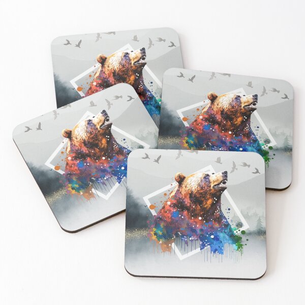 Item preview, Berto the Bear WITH BACKGROUND - Watercolor Animal Series designed and sold by Bolg3r.