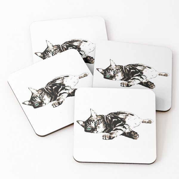 Item preview, Sleepy Tiger Cat Just Waking Up - Stencil  designed and sold by Littleviews.