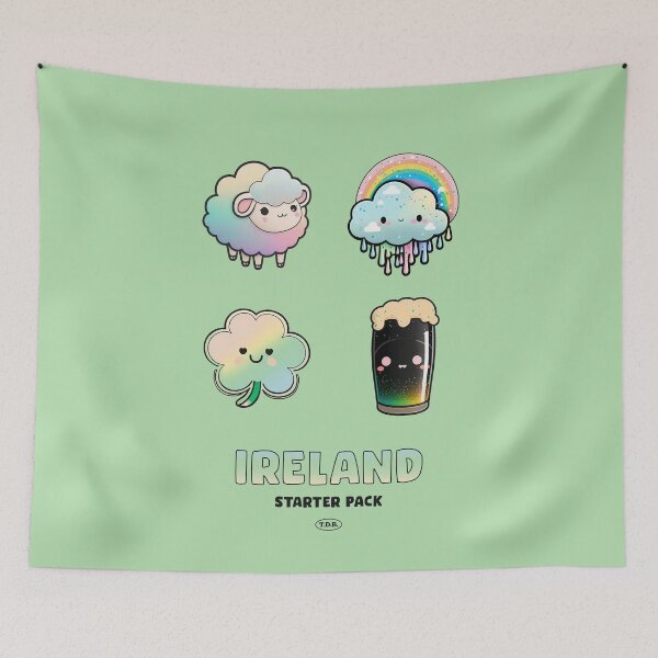 Item preview, Cute Stickers Ireland Starter Pack - St. Patrick's Day Rainbow Colours designed and sold by thedarkbrook.