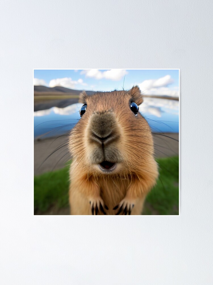 Poster « Un capybara choqué », par GingerArranger | Redbubble