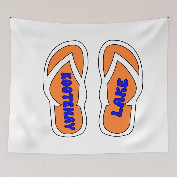 Item preview, Kootenay Lake Flip Flop Sandals Beach Summer designed and sold by HatzicTshirts.