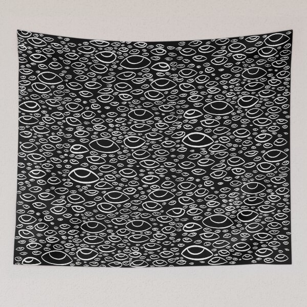 Item preview, messy hand-drawn repeating eye pattern designed and sold by goatgeneration.