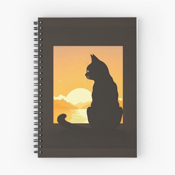 Item preview, cat looking at sunset designed and sold by Chillapy.