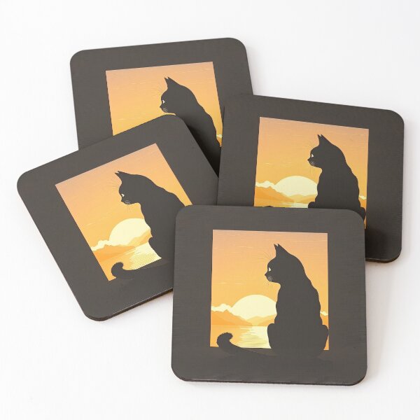 Item preview, cat looking at sunset designed and sold by Chillapy.