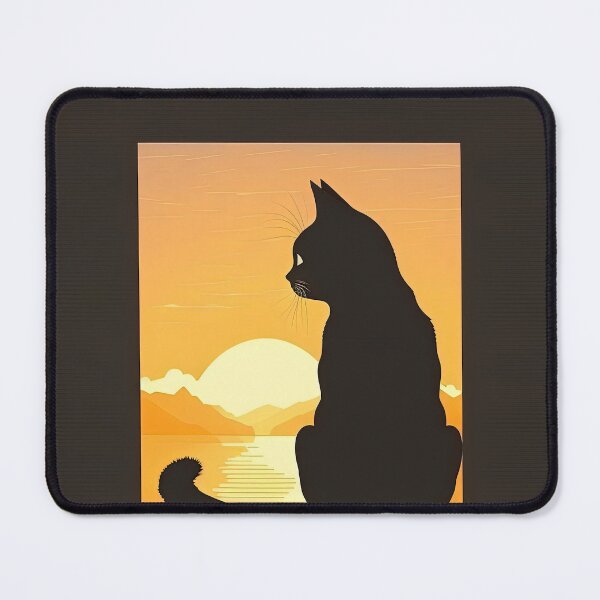 Item preview, cat looking at sunset designed and sold by Chillapy.
