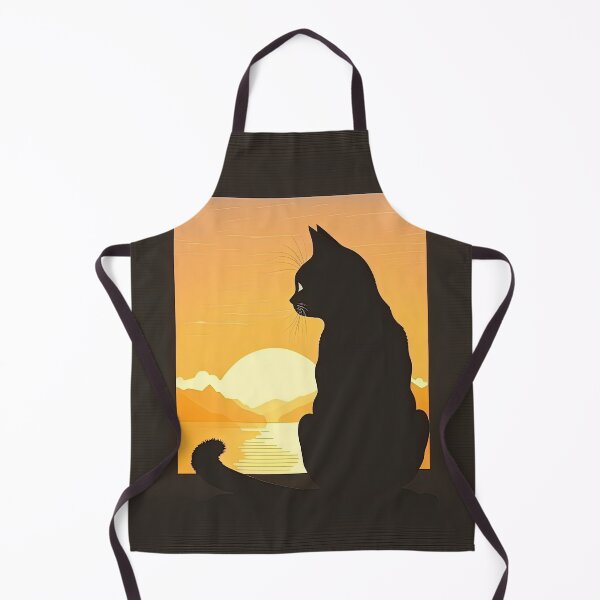Artikelvorschau, Katze, die den Sonnenuntergang betrachtet entworfen und verkauft von Chillapy.