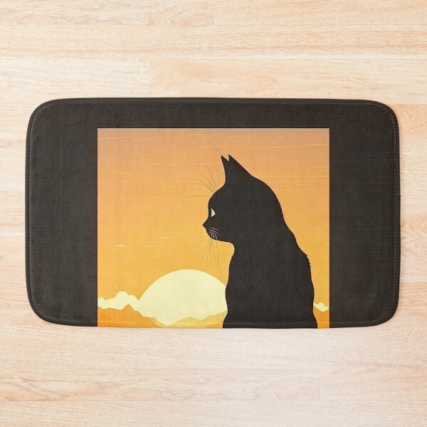Item preview, cat looking at sunset designed and sold by Chillapy.