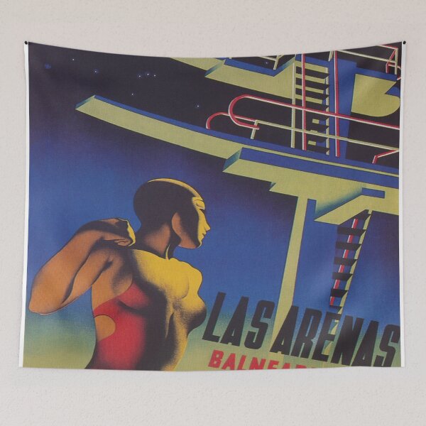 Item preview, Las Arenas, Diving Board Vintage Poster designed and sold by vintagevivian.