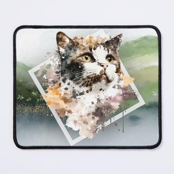 Item preview, Nala the cat WITH BACKGROUND - Watercolor Animal Series designed and sold by Bolg3r.