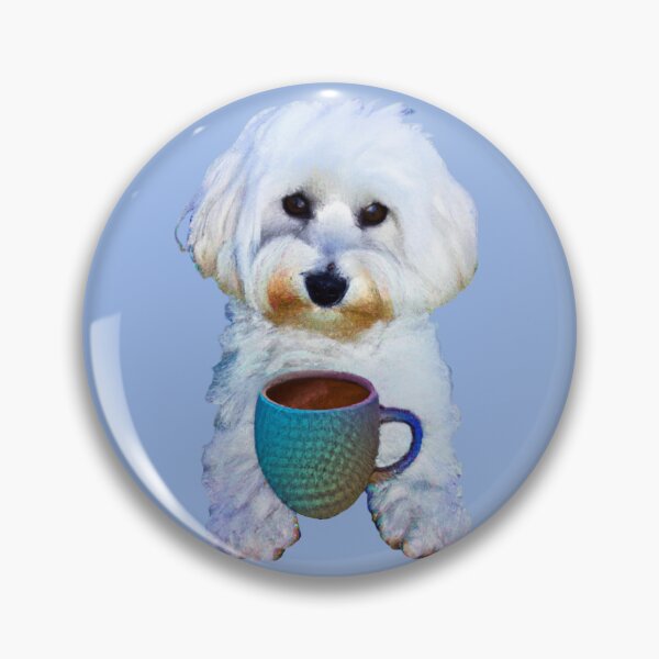 Item preview, Innocent Maltese Holding Mom's Coffee Cup  designed and sold by Hear4theEars.