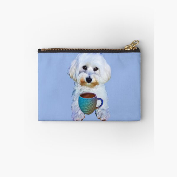 Item preview, Innocent Maltese Holding Mom's Coffee Cup  designed and sold by Hear4theEars.