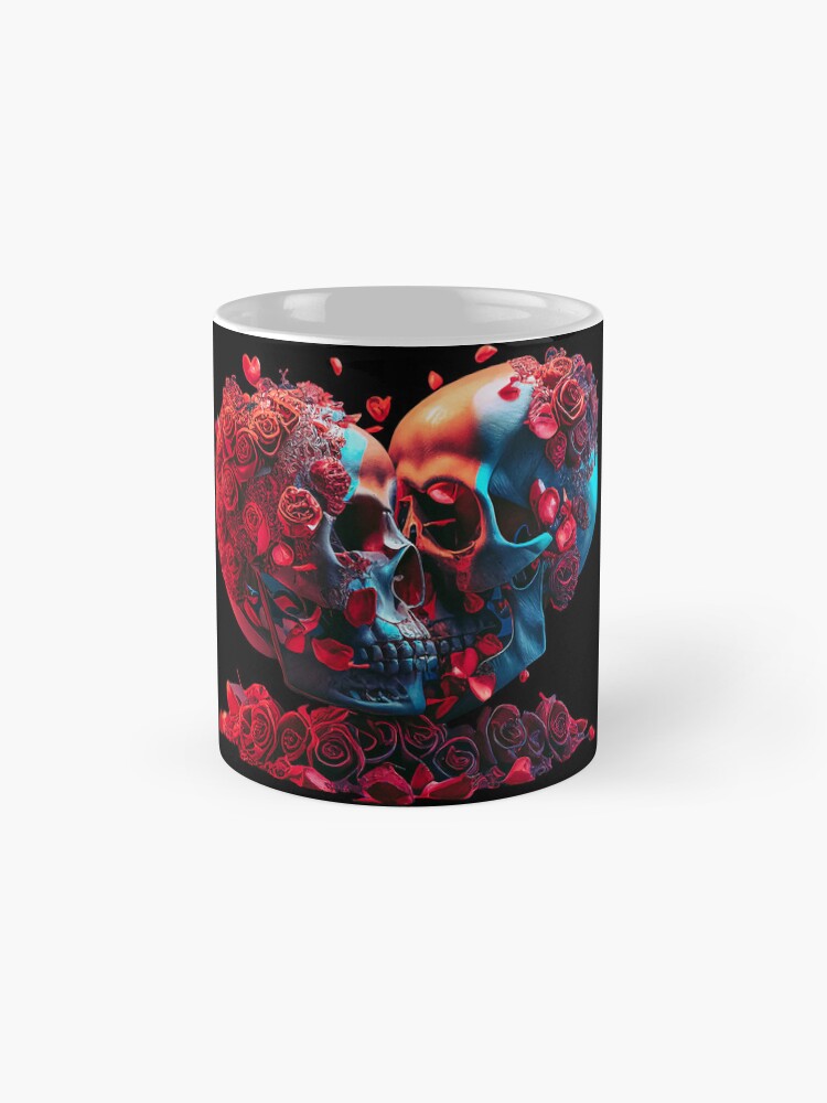 Thumbnail 4 of 6, Coffee Mug, Valentine Day Skulls designed and sold by POST-VANITAS.